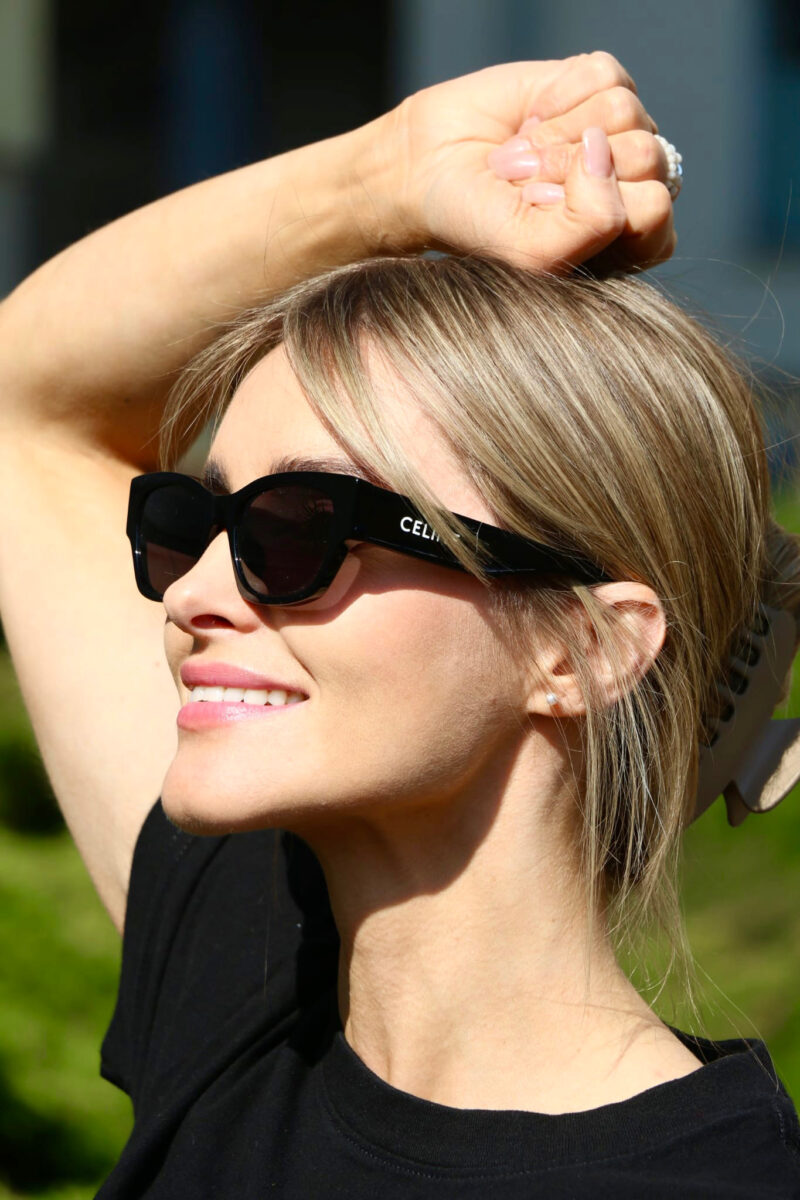 Okulary przeciwsłoneczne CELINE CL40197U 01A - obrazek 3